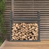vidaXL Firewood Rack Grey 43.3x13.8x42.7" Solid Wood Pine