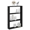 vidaXL Wall Shelf Black Engineered wood 16.9x3.5x23.6 in Wall Shelf