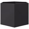 vidaXL Garden Planter Black Steel Medium Planters Garden Planter