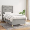 vidaXL Box Spring Bed with Mattress Light Gray 39.4"x79.9" Twin XL Fabric