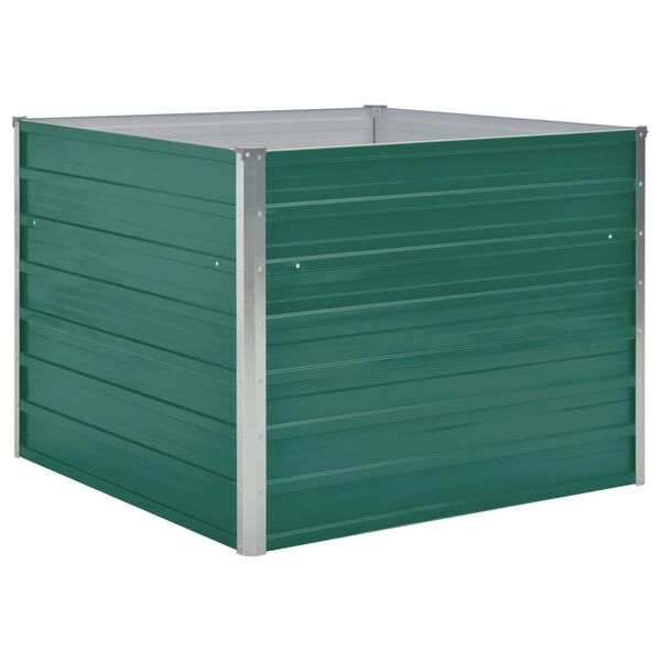 vidaXL Raised Garden Bed Green Galvanized Steel Large Durable
