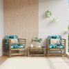 vidaXL Garden Chair Natural Wood Treated Pine Wood, Oxford Fabric, Plywood