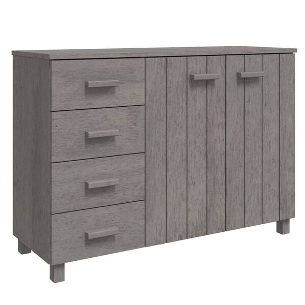 vidaXL Sideboard Light Grey Solid pinewood, MDF Medium Sideboard