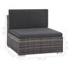 vidaXL Rattan Sofa Set Grey rattan PE (polyethylene) rattan Large