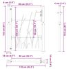 vidaXL Garden Gate 39.4x59.1" Corten Steel Grass Design