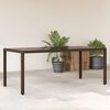 vidaXL Garden Table Set of 4 Brown PE Rattan Medium Durable