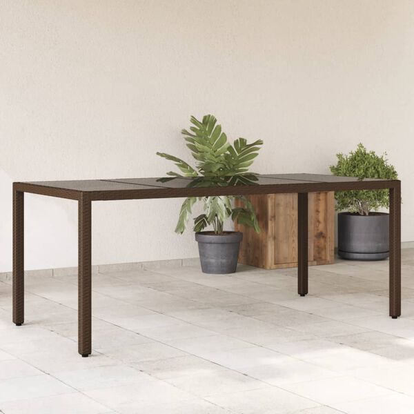vidaXL Garden Table Set of 4 Brown PE Rattan Medium Durable
