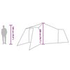 vidaXL Tipi Tent with Roof Grey and Orange 492 x 492 x 275 cm fabric