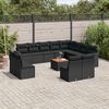 vidaXL Garden Sofa Set Black