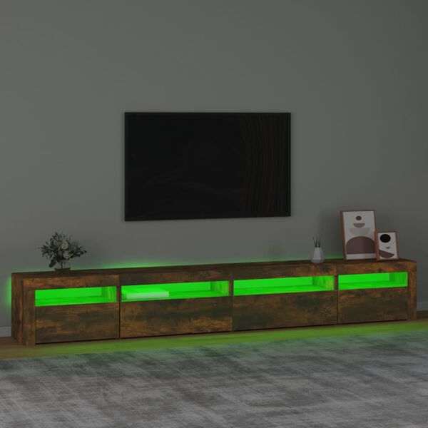 vidaXL TV Cabinet Smoked oak Engineered wood Large TV Cabinet