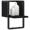 vidaXL Wall Shelf Black Engineered wood, metal Compact Wall Shelf