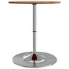vidaXL Bar Table Light brown Solid oak wood, chromed steel Standard