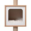 vidaXL Cat Tree Brown, White Wood, MDF, veneer, sisal, jute, faux fur