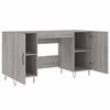 vidaXL Desk Grey Sonoma Engineered wood, iron, aluminum alloy
