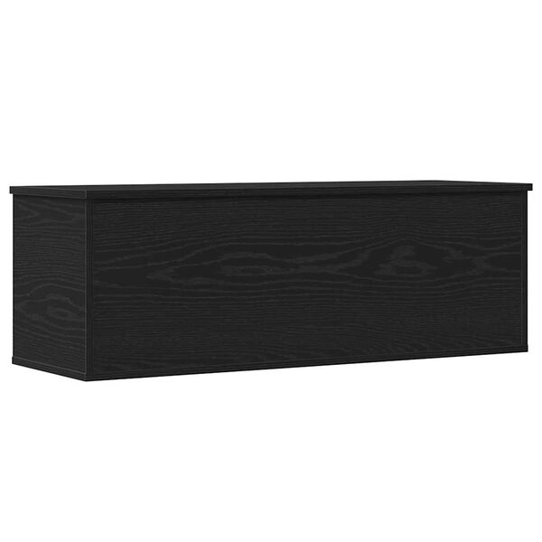 vidaXL Storage Box Black Oak 40.16 x 13.78 x 13.78 in Engineered Wood
