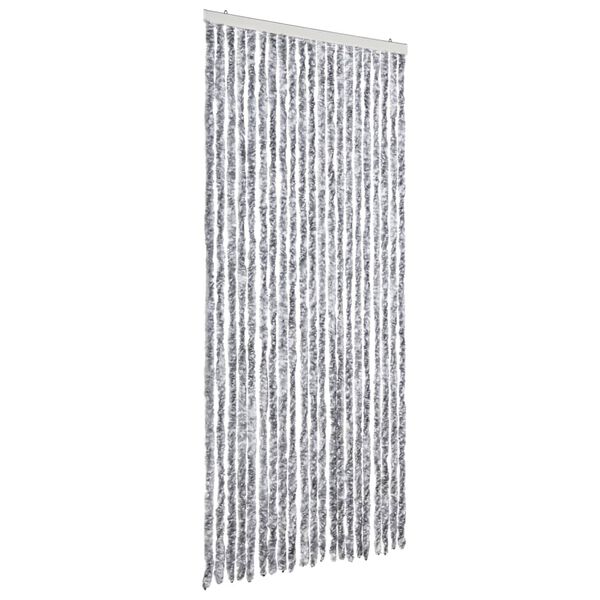 vidaXL Insect Curtain White and Grey 35.4x86.6" Chenille