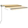 vidaXL Retractable Awning Yellow and White