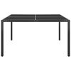 vidaXL Garden Table Anthracite and Grey Steel, tempered glass Medium