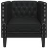 vidaXL Chesterfield Sofa Chair Black Faux leather, plywood, solid wood
