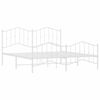 vidaXL Bed Frame White Powder-coated steel Super King Bed Frame
