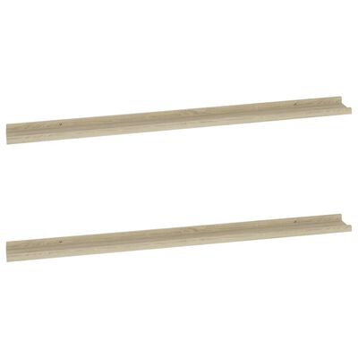 vidaXL Wall Shelves 2 pcs Sonoma Oak 45.3"x3.5"x1.2"