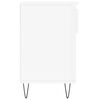 vidaXL Shoe Cabinet Glossy White Engineered Wood, Metal Medium
