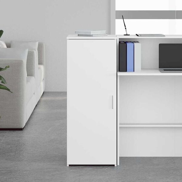vidaXL Storage Cabinet White Engineered Wood Compact Stylish
