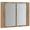 vidaXL LED Mirror Cabinet Artisan Oak Engineered wood, glass
