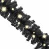 vidaXL Garland Black PVC Extra Long Artificial Christmas Garland Other