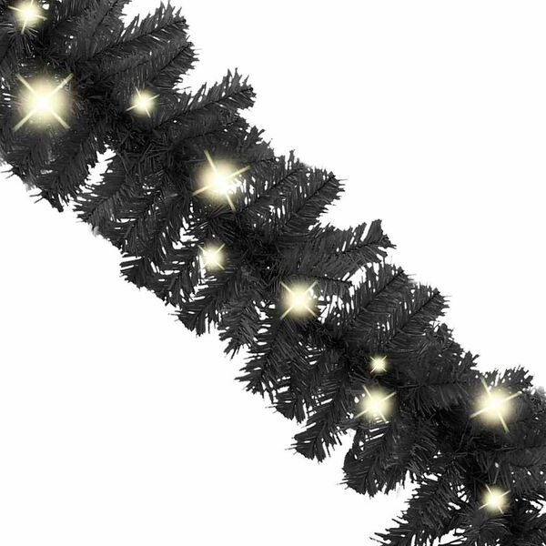 vidaXL Garland Black PVC Extra Long Artificial Christmas Garland Other