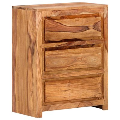 vidaXL Drawer Cabinet 23.6"x13"x29.5" Solid Wood Acacia