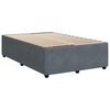 vidaXL Bed Frame Dark Grey Velvet, Plywood, Engineered wood, Solid Pine Wood