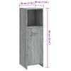 vidaXL Bathroom Cabinet Grey Sonoma Engineered wood Medium