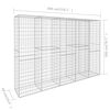 vidaXL Gabion Wall with Cover Galvanized Steel 118.1"x19.7"x78.7"