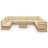 vidaXL Garden Lounge Set Honey brown Solid pinewood Medium Modular