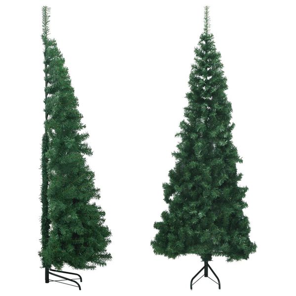 vidaXL Artificial Christmas Tree Green PVC and steel 70.9 in