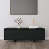 vidaXL TV Cabinet Black Engineered wood Medium Doors TV Cabinet