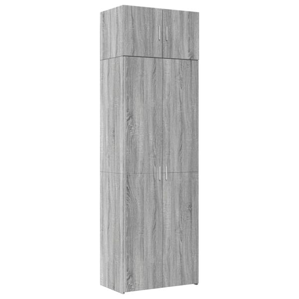 vidaXL Storage Cabinet Grey Sonoma Engineered Wood Tall Storage Cabinet