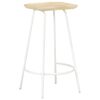 vidaXL Bar Stool Set of 2 Bleached wood, White