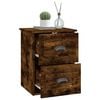 vidaXL Wall-mounted Bedside Cabinet Set of 2 Smoked Oak Engineered wood