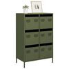 vidaXL Highboard Olive Green Cold-rolled steel Large Highboard