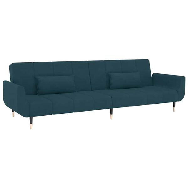 vidaXL Sofa Bed Dark Grey Velvet (100% polyester), wood, metal, foam