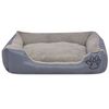 vidaXL Dog Bed with Padded Cushion Size M Grey