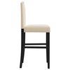vidaXL Bar Chair Cream and black Solid rubber wood, fabric (100% polyester)