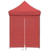 vidaXL Foldable Party Tent Pop-Up with 4 Sidewalls Burgundy