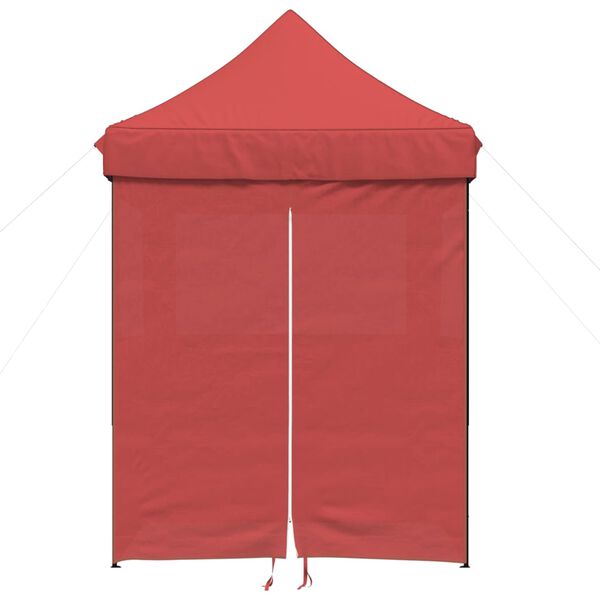 vidaXL Foldable Party Tent Pop-Up with 4 Sidewalls Burgundy