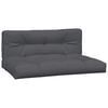vidaXL Pallet Sofa Set Acacia wood with black cushions