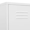 vidaXL Locker Cabinet White Steel 13.8 x 18.1 x 70.9 in Locker Cabinet