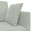 vidaXL Floor Sofa Bed Light Grey 83.86 x 27.56 x 30.31 in Velvet