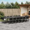 vidaXL Garden Dining Set Black, cream white